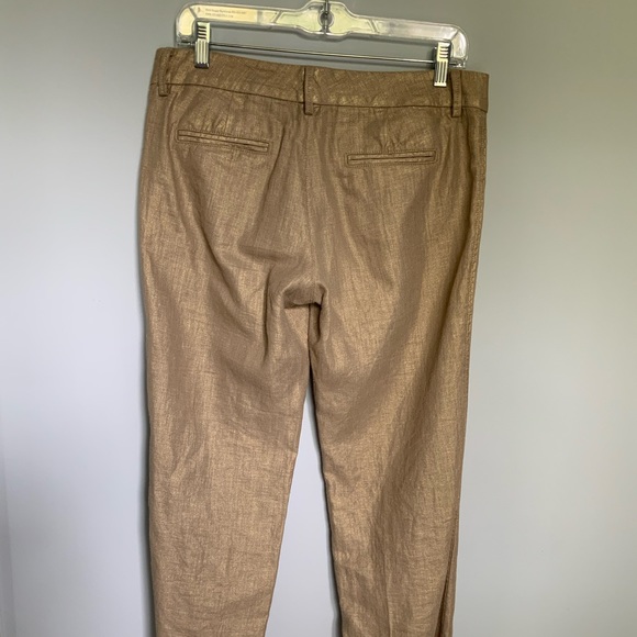 Lilly Pulitzer Gold Linen Pants - Picture 2 of 10